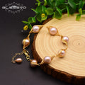 Pink Pearl Adjustable Cufflinks Bracelet