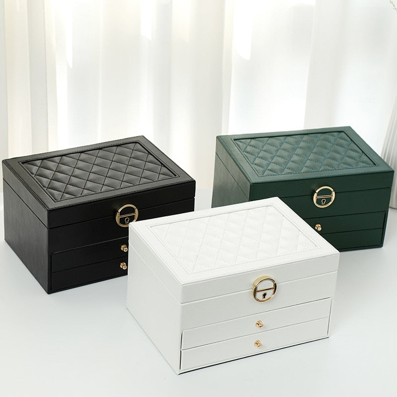 Jewelry Box With 3-layer Large Capacity