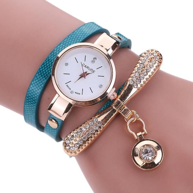 Casual Bracelet Watch With Rhinestones