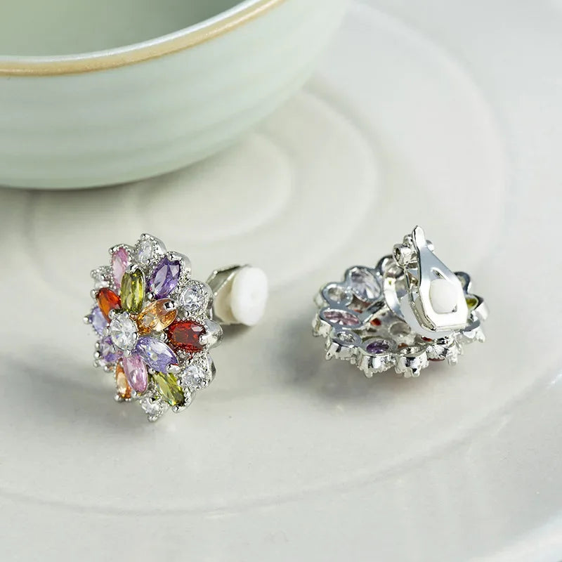 Rainbow Crystal Zircon Earrings