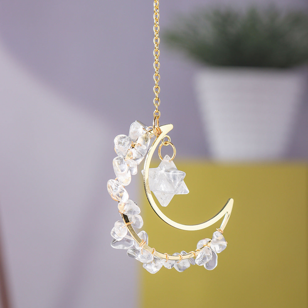Crystal Moon Stone Pendant
