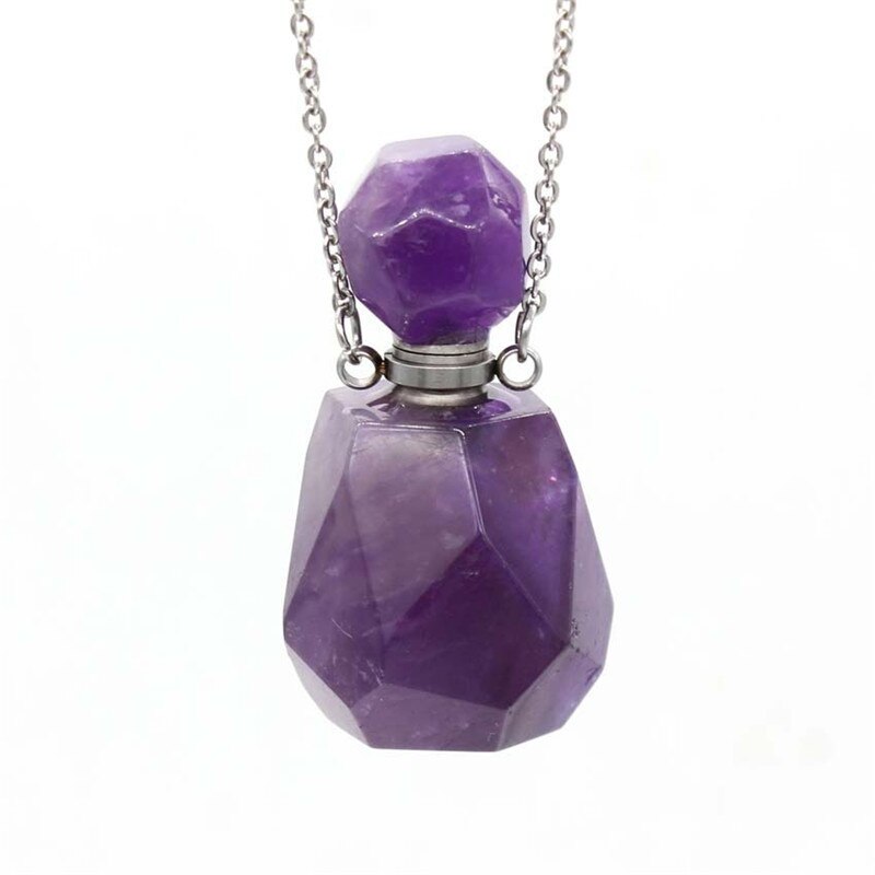 Natural Crystal Hexagonal Perfume Bottle
