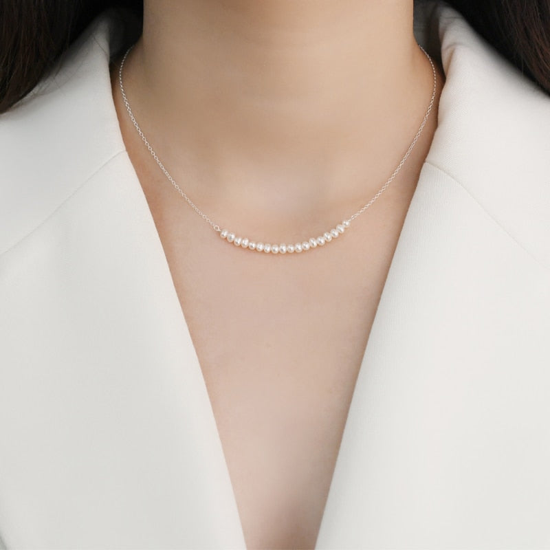 925 Sterling Silver Necklace Pearl Jewelry