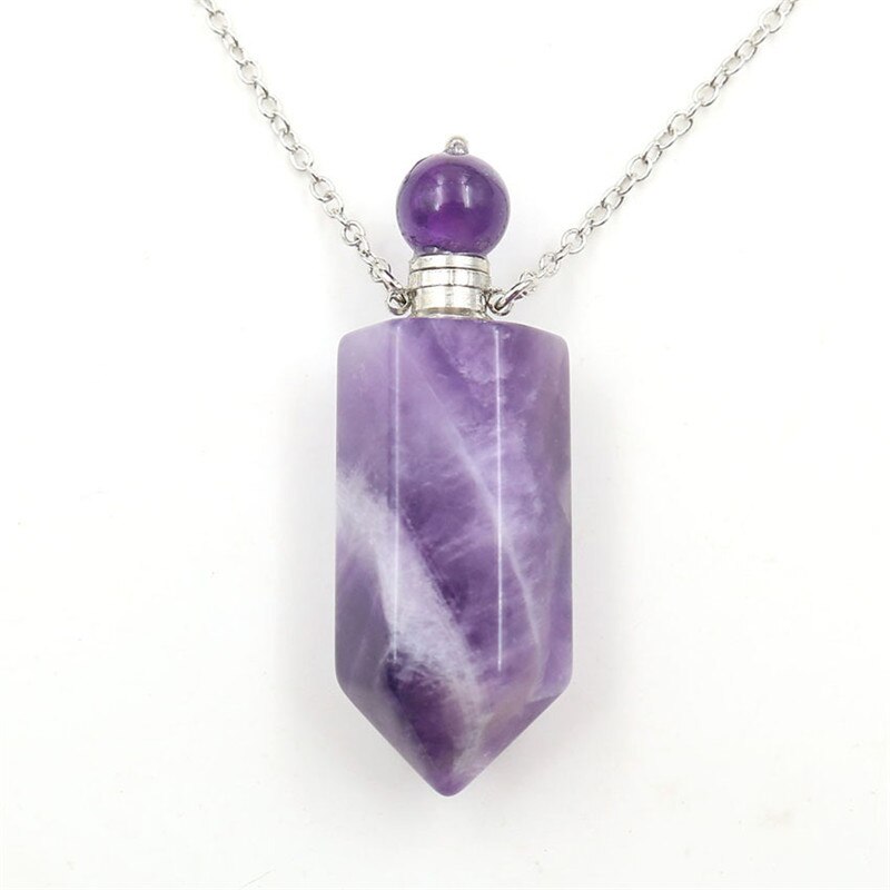 Natural Crystal Hexagonal Perfume Bottle
