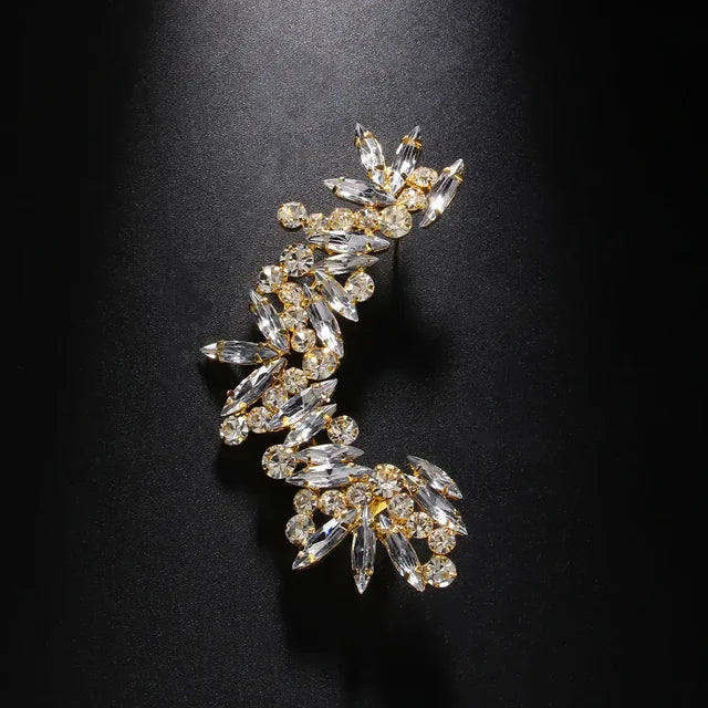 Ear Clips Earrings Rhinestone Aesthetic Ear Cuff