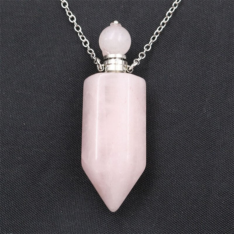 Natural Crystal Hexagonal Perfume Bottle