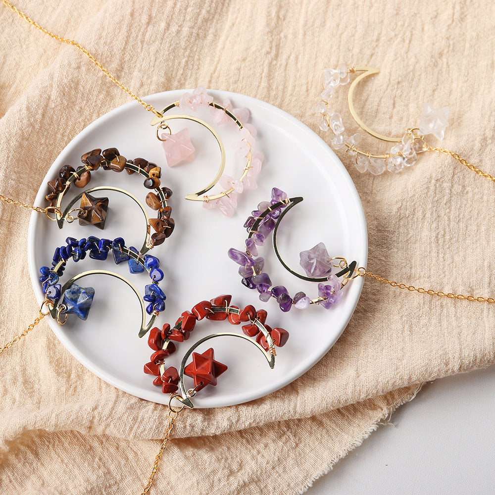 Crystal Moon Stone Pendant