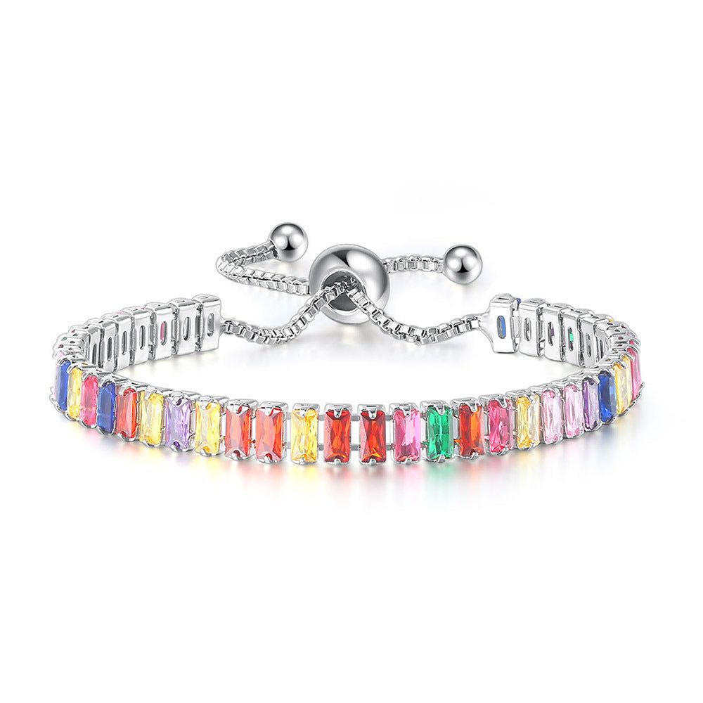 Adjustable Colored Zircon Bracelet