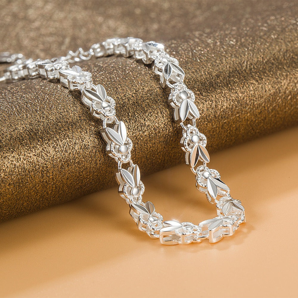 Korean Silver Crystal Bracelet