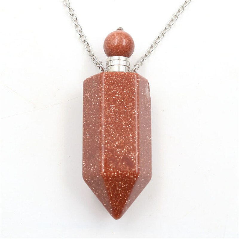 Natural Crystal Hexagonal Perfume Bottle