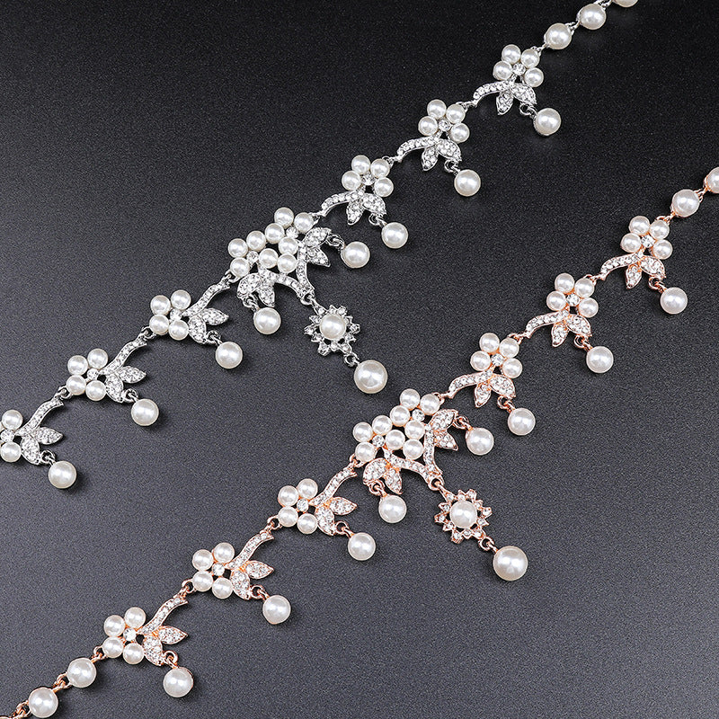 Branch Shaped Pearl Necklace Set