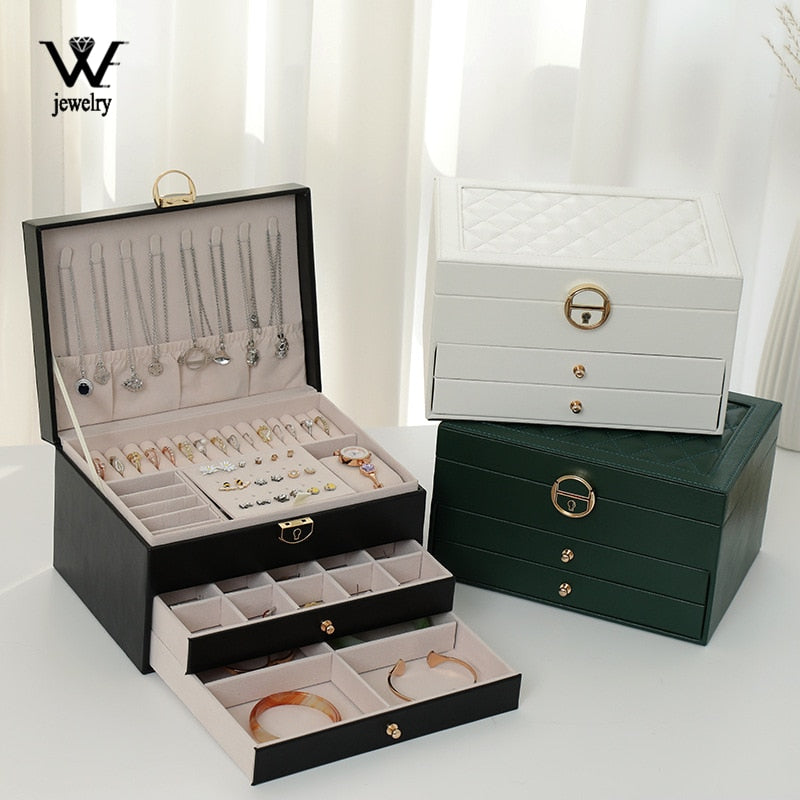 Jewelry Box With 3-layer Large Capacity