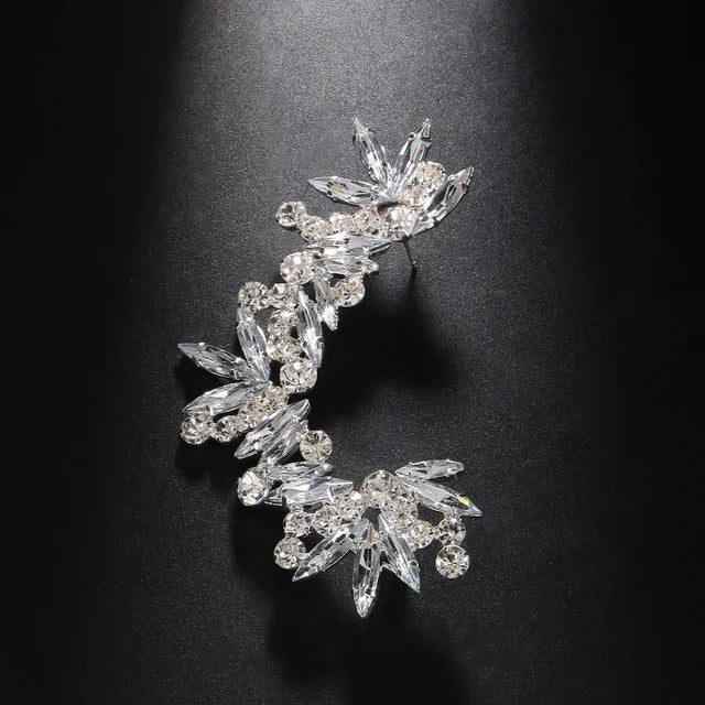 Ear Clips Earrings Rhinestone Aesthetic Ear Cuff