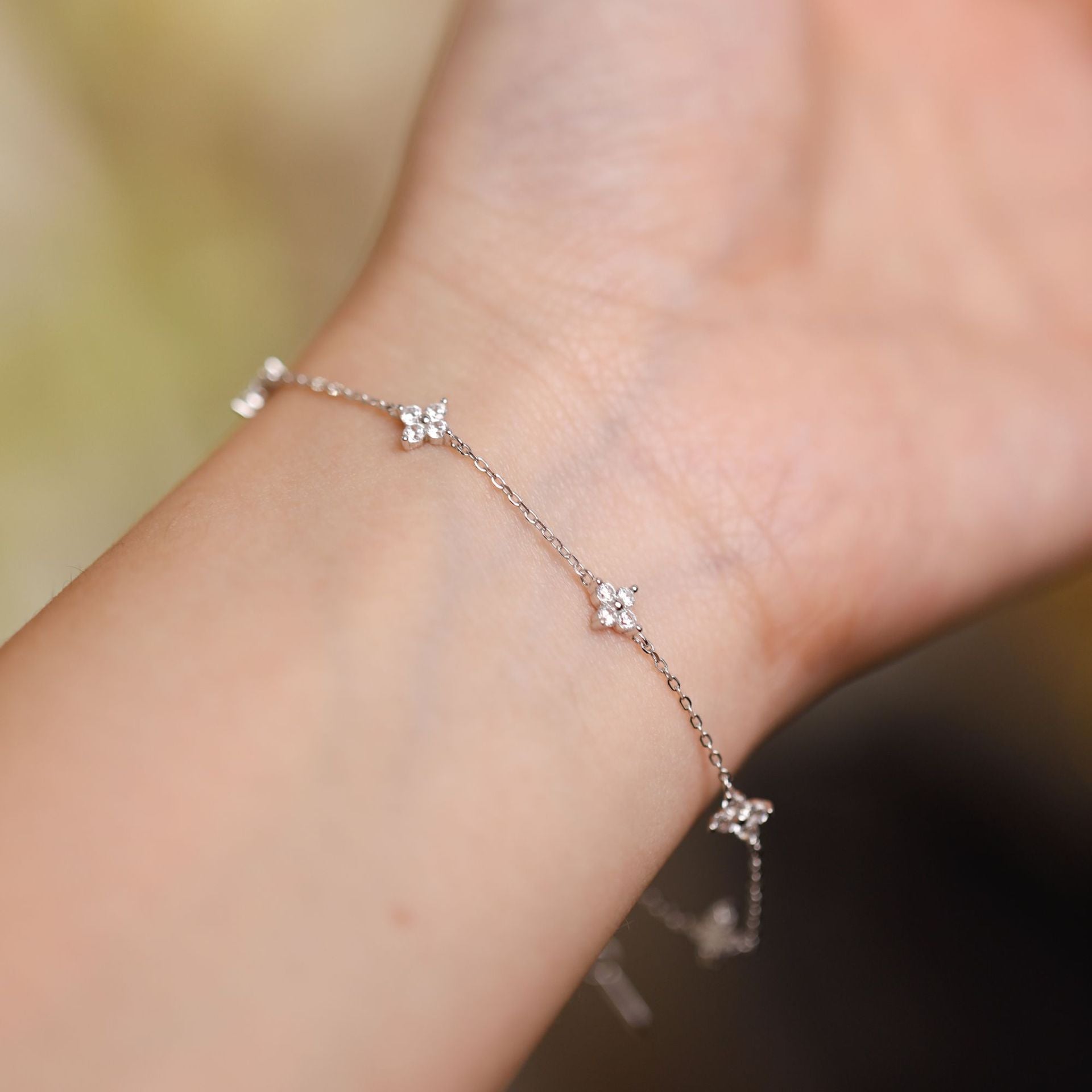 925 Sterling Silver Zircon Bracelet