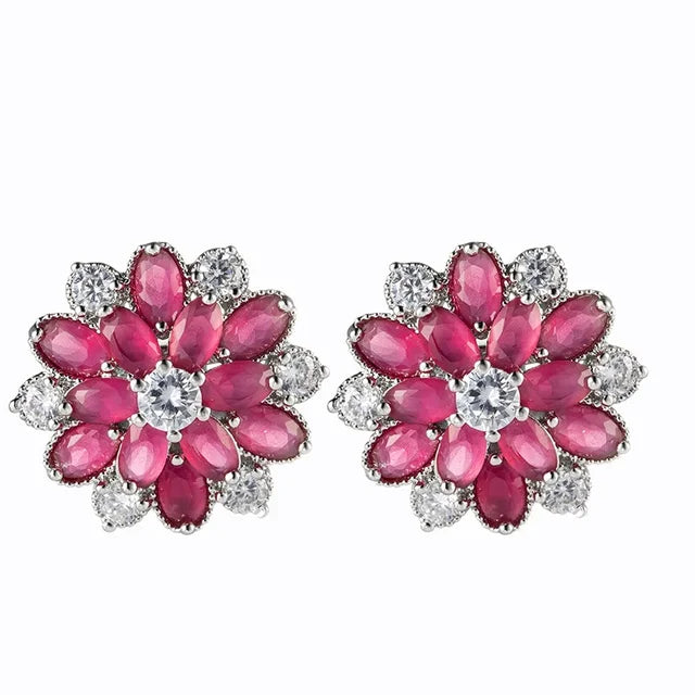Rainbow Crystal Zircon Earrings