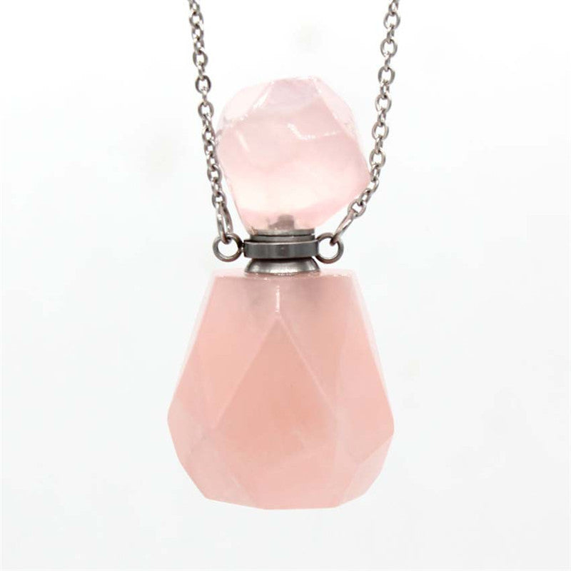 Natural Crystal Hexagonal Perfume Bottle
