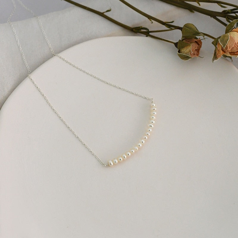 925 Sterling Silver Necklace Pearl Jewelry