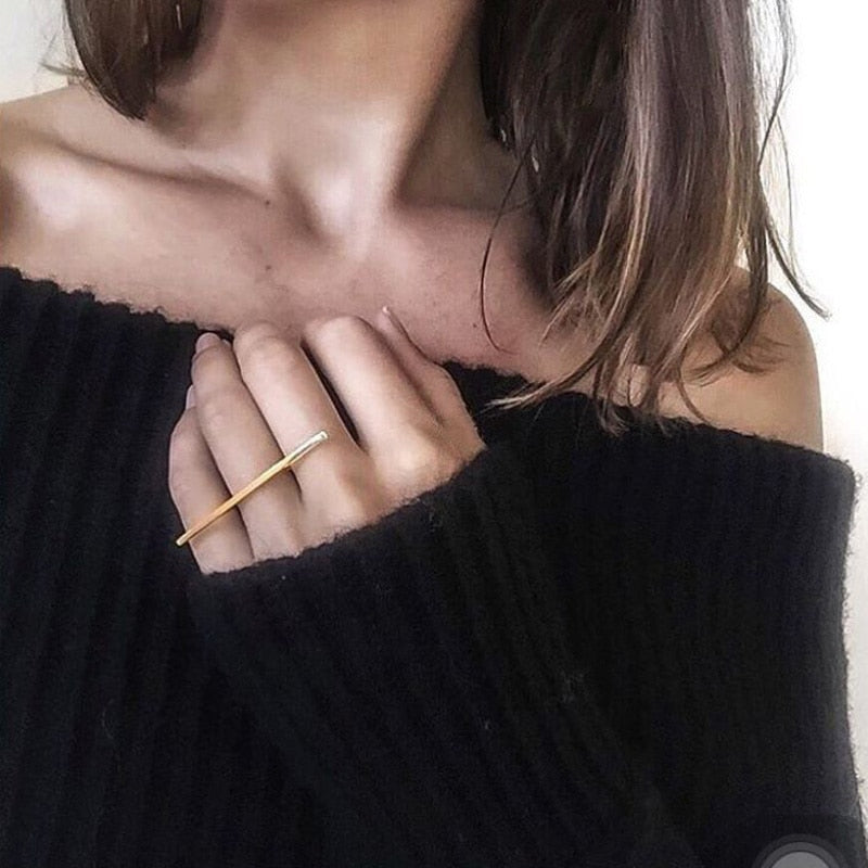 Gold/Silver Color Long Bar