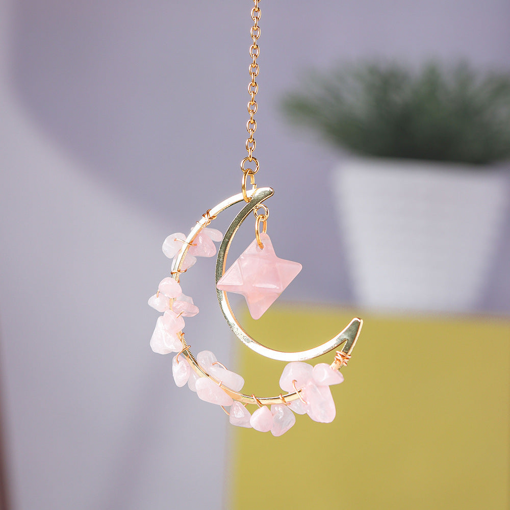 Crystal Moon Stone Pendant