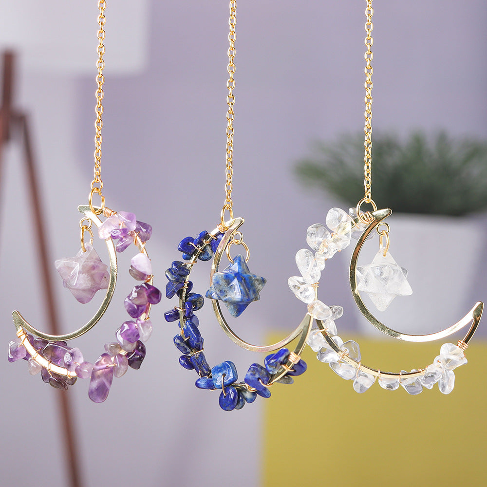 Crystal Moon Stone Pendant