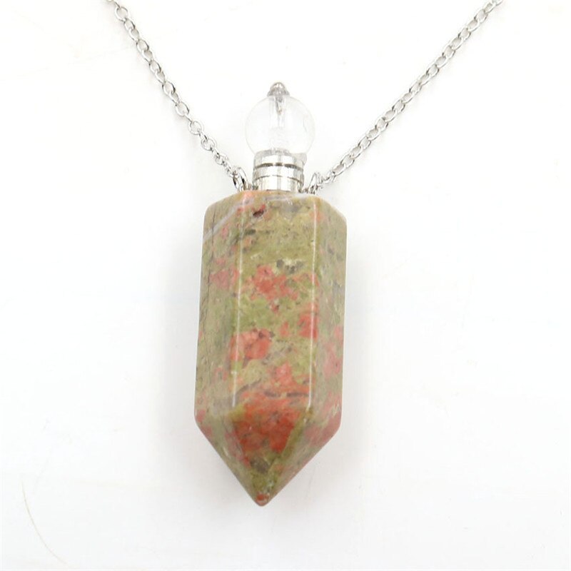 Natural Crystal Hexagonal Perfume Bottle