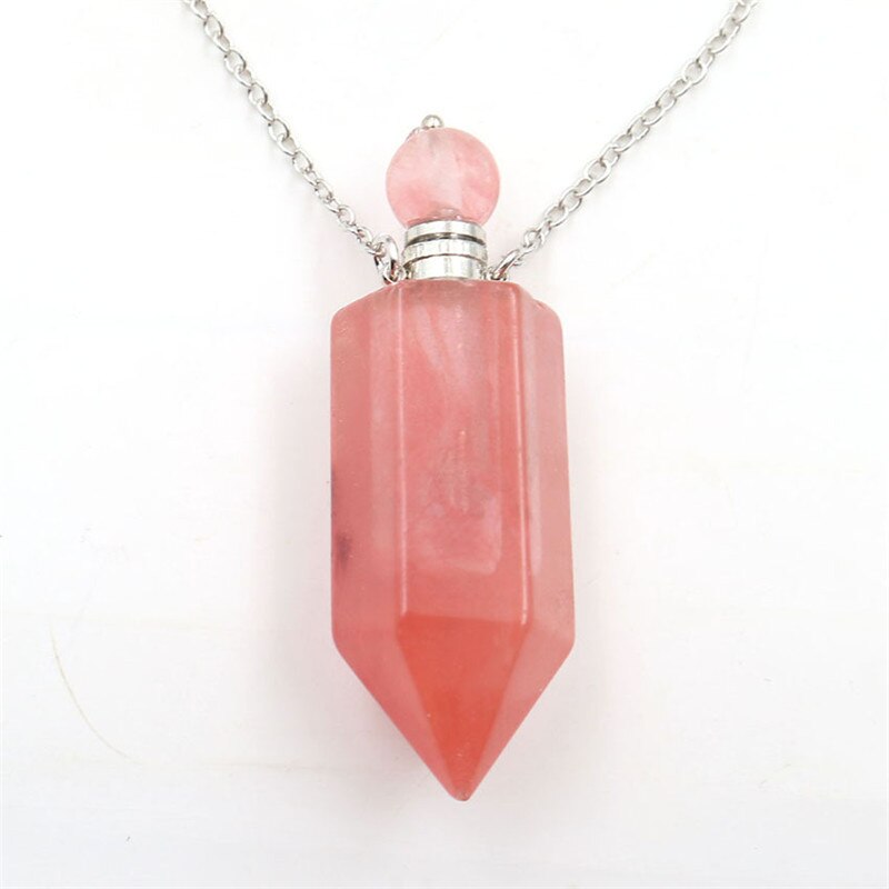 Natural Crystal Hexagonal Perfume Bottle