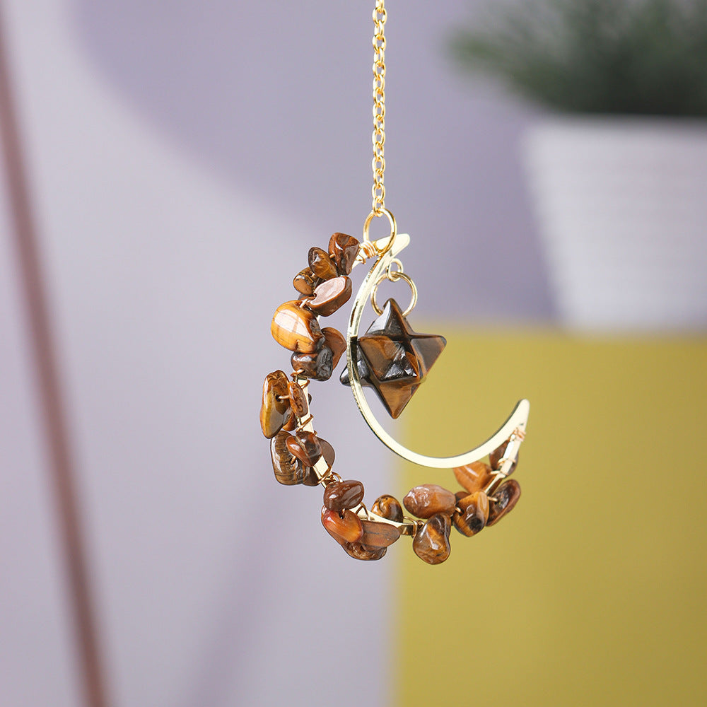Crystal Moon Stone Pendant