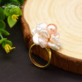 925 Sterling Silver Flower Pearl Ring