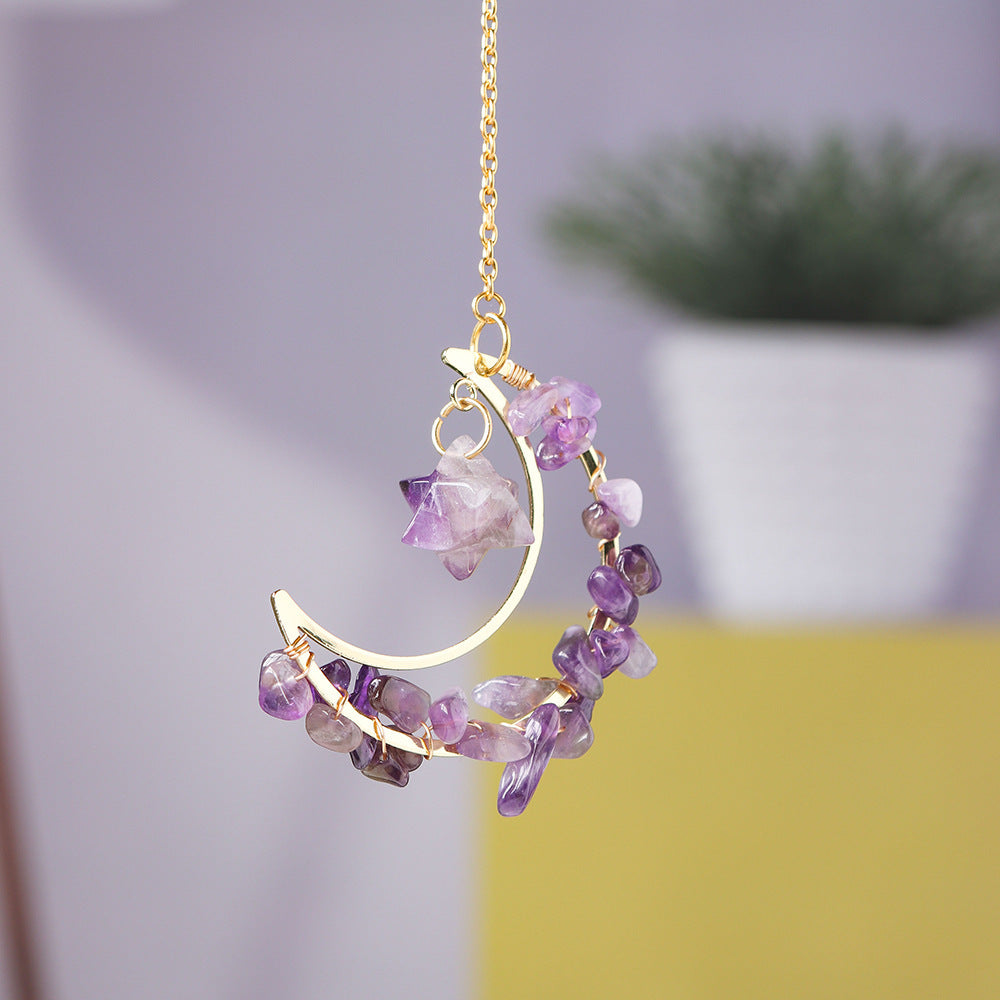Crystal Moon Stone Pendant