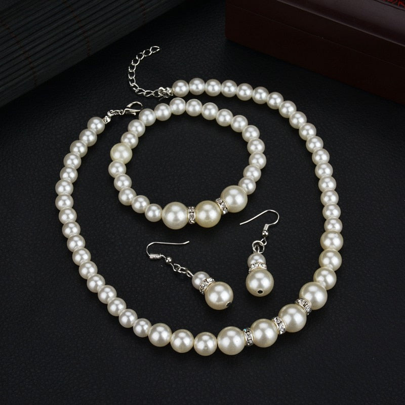 Round Pearl Jewelry Set