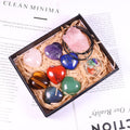 Natural crystal quartz Seven Chakra Crystals Specimen Box Collection