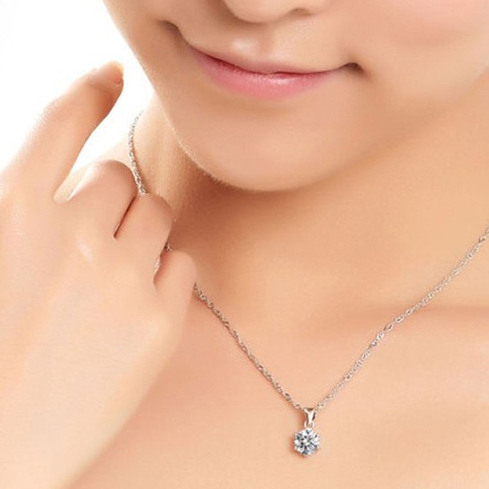 Jewelry Set of Cubic Zircon Statement Necklace & Earrings