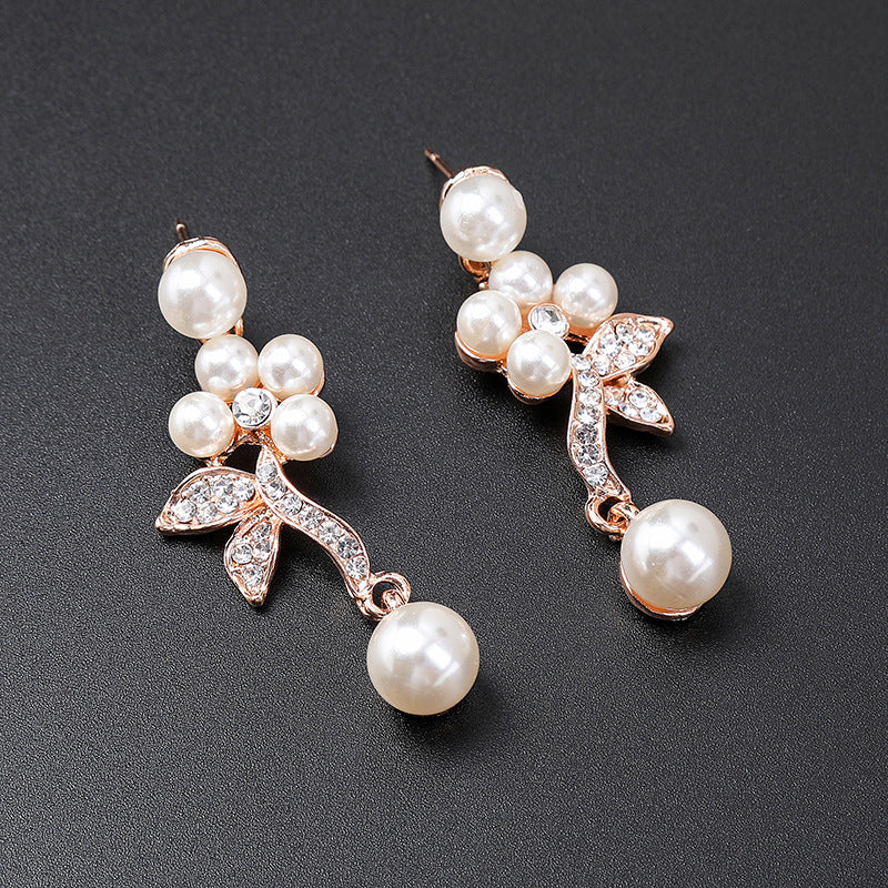 Branch Shaped Pearl Necklace Set