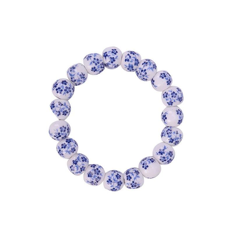 Blue and White Porcelain Beads Bracelet